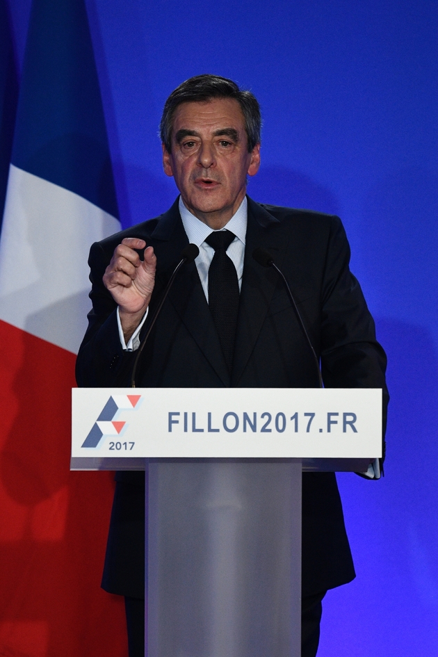 Le candidat LR à la présidentielle François Fillon, le 6 février 2017, lors de sa conférence de presse à Paris
