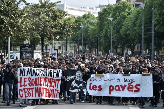 Manifestation à Nantes le 27 avril 2017 contre les résultats du premier tour de l'élection présidentielle