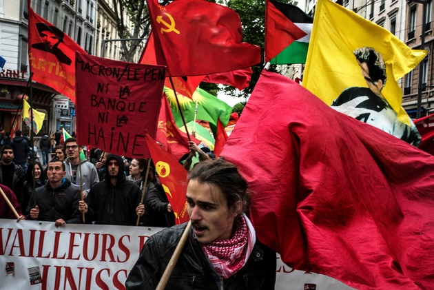 Manifestation du 1er mai à Lyon, en France, le 1er mai 2017