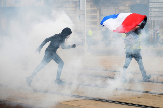 Des protestataires lors de la mobilisation des 