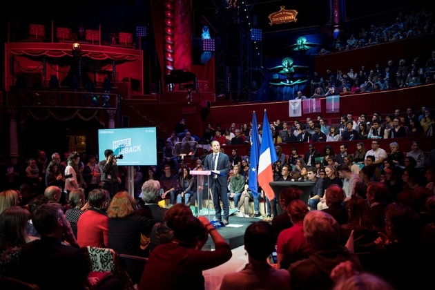 Benoît Hamon du mouvement Générations lors d'un meeting à Paris, le 6 décembre 2018