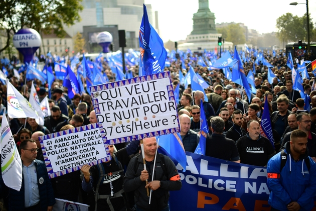 Manifestation de policiers le 2 octobre 2019 à Paris