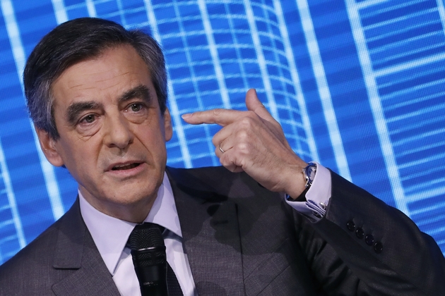 Le candidat de droite à la présidentielle française François Fillon à Paris, le 23 février 2017