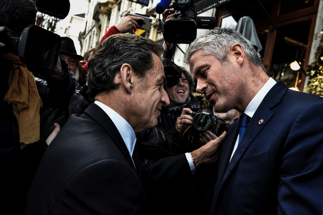 Nicolas Sarkozy et Laurent Wauquiez le 8 décembre 2017 à Lyon