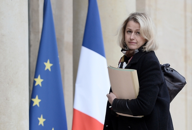La secrétaire d'Etat à la Biodiversité, Barbara Pompili,à son arrivée à l'Elysée le 25 avril 2016 à Paris