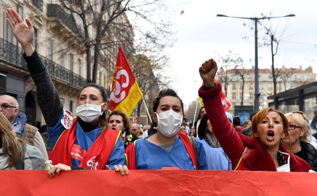 Manifestation contre la réforme des retraites le 5 décembre 2019 à Marseille