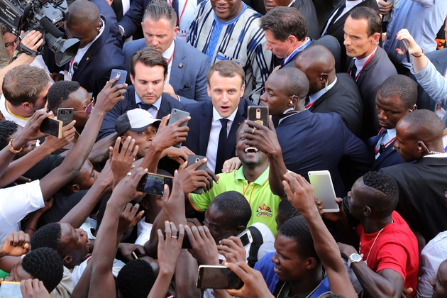 Le président français Emmanuel Macron à Ougadougou, au Burkina Faso, le 28 novembre 2017