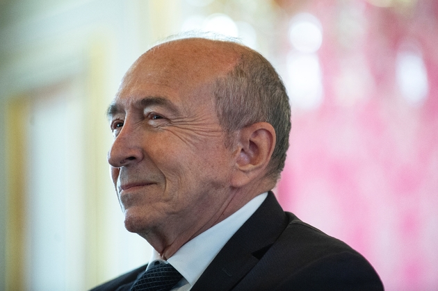 L'ex-ministre de l'Intérieur Gérard Collomb lors d'une conférence de presse, le 17 octobre 2018 à la mairie de Lyon