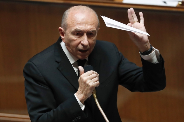 Le ministre de l'Intérieur Gérard Collomb lors d'une session de questions au gouvernement à l'Assemblée nationale, le 19 décembre 2017