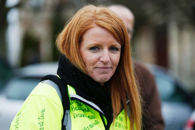 Ingrid Levavasseur, une figure des gilets jaunes le 15 janvier 2019 à Paris lors d'une manifestation