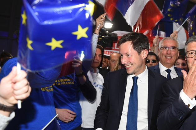 François-Xavier Bellamy, tête de liste des Républicains (LR) pour les européennes, le 22 mai 2019 à Nîmes
