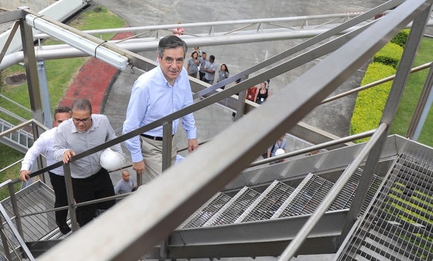 François Fillon en campagne à Saint-Denis de la Réunion, en France, le 13 février 2017