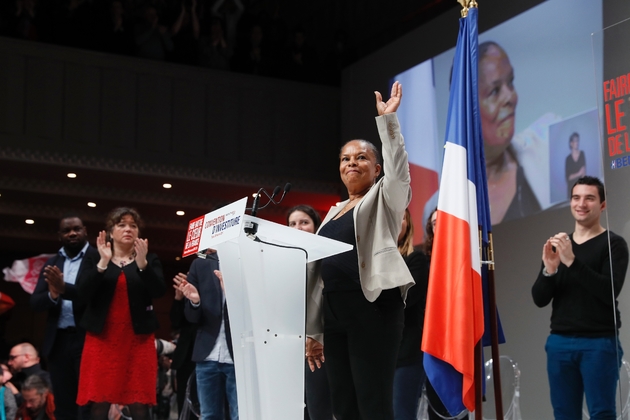 Christiane Taubira lors de la convention d'investiture de Benoit Hamon le 5 février 2017 à Paris