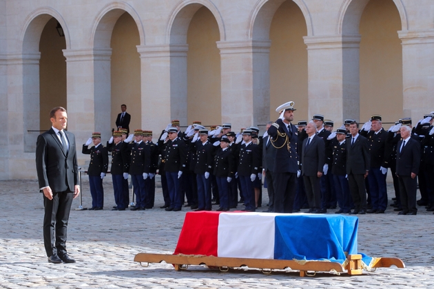 Hommage rendu par Emmanuel Macron aux Invalides le 30 septembre 2019