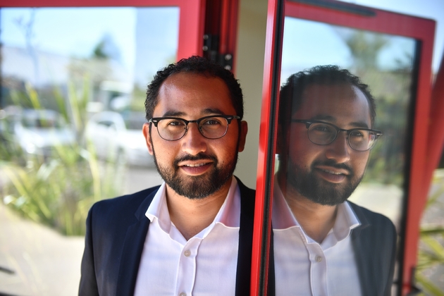 Le co-rapporteur, Guillaume Chiche (LREM), le 16 juin 2017 à Niort (sud-ouest)