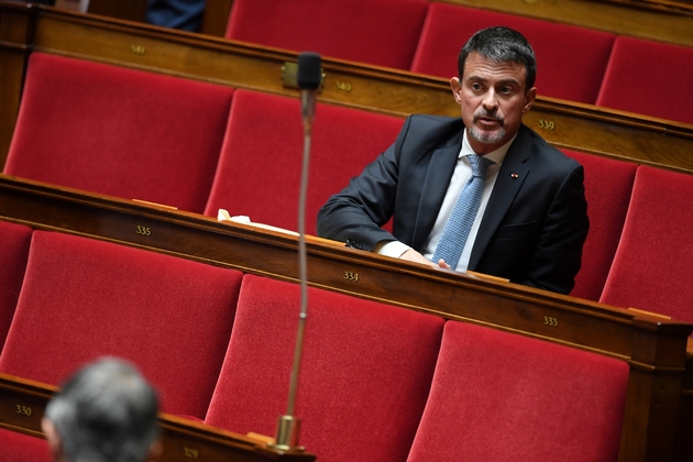 Le député Manuel Valls le 3 octobre 2017 à l'Assemblée nationale à Paris