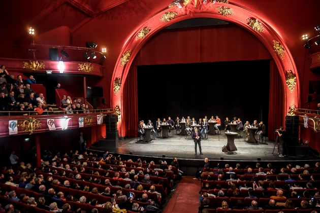 Jean-Luc Mélenchon en meeting au théâtre Sébastopol à Lille, le 30 octobre 2018