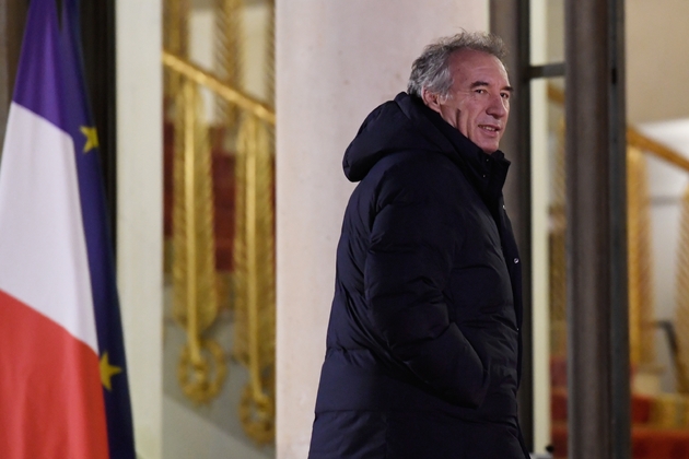 François Bayrou quitte l'Elysée après une réception, le 21 novembre 2018