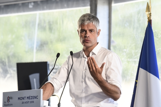 Laurent Wauquiez à Les Etables en Haute-Loire le 26 août 2018.              