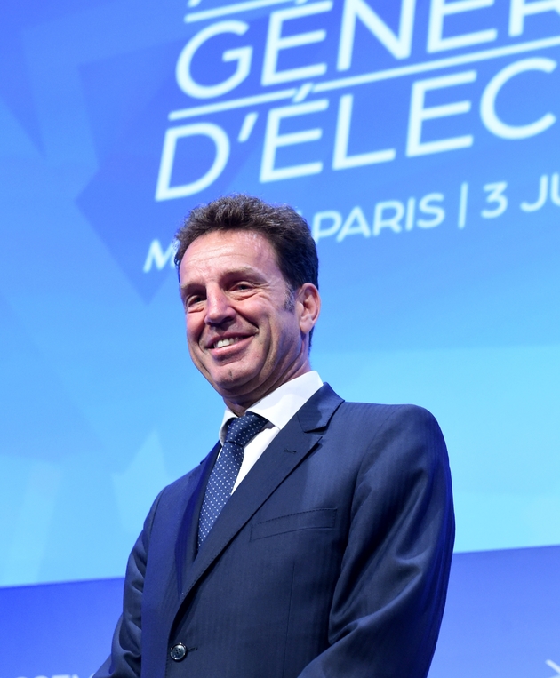 Le nouveau président du Medef Geoffroy Roux de Bézieux à Paris, le 3 juillet 2018