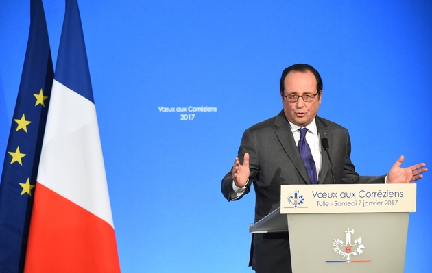 Le président François Hollande, le 7 janvier 2017 à Tulle (Corrèze)