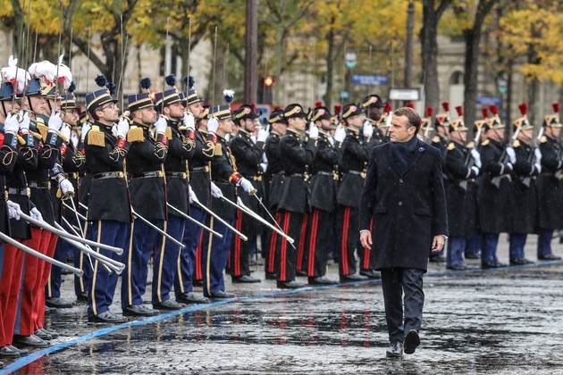 Emmanuel Macron à Paris lors des cérémonies du 11 novembre 2019
