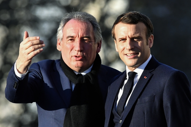 Le maire de Pau François Bayrou et le président Emmanuel Macron le 13 janvier 2020 à Pau