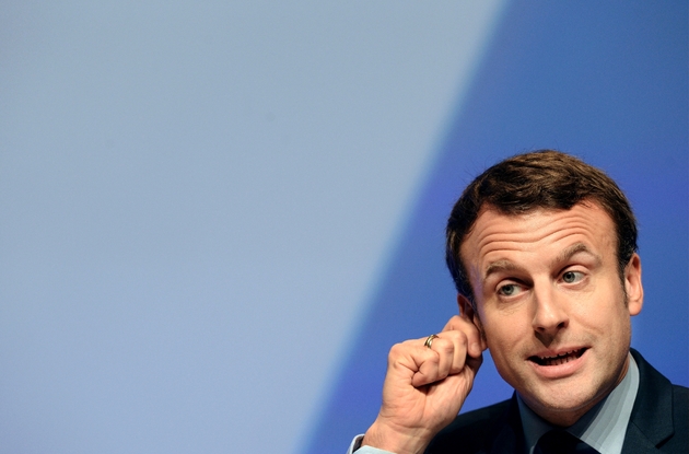 Emmanuel Macron lors de son discours devant la FNSEA, le 30 mars 2017 à Brest