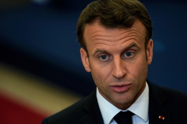 Le président Emmanuel Macron s'exprime devant la presse le 28 mai 2019 à Bruxelles