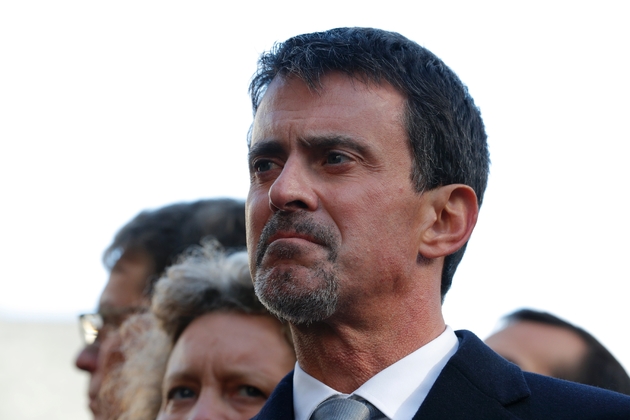 L'ancien Premier ministre Manuel Valls, lors d'une cérémonie de commémoration des victimes des attentats du 13 novembre 2015, à Paris, le 13 novembre 2017