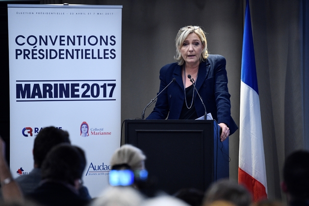 Marine Le Pen le 9 décembre 206 à Paris