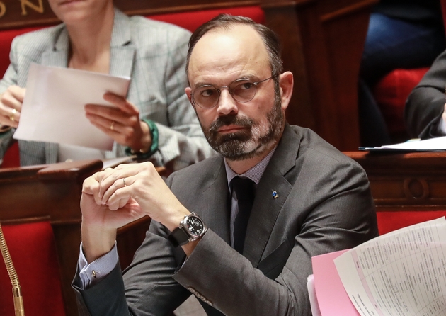 Le Premier ministre Edouard Philippe sur les bancs de l'Assemblée le 25 février 2020