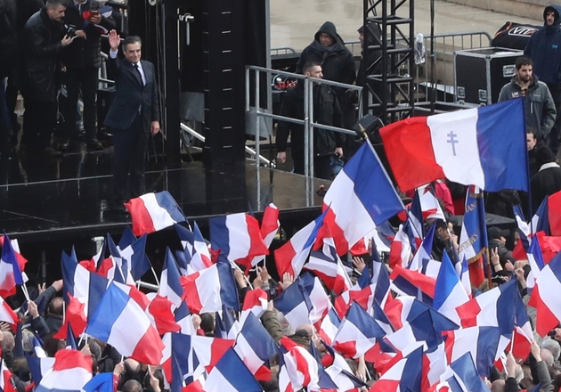 François Fillon place du Trocadéro à Paris, le 5 mars 2017