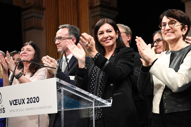 Anne Hidalgo lors de la cérémonie des voeux à Paris, le 10 janvier 2020