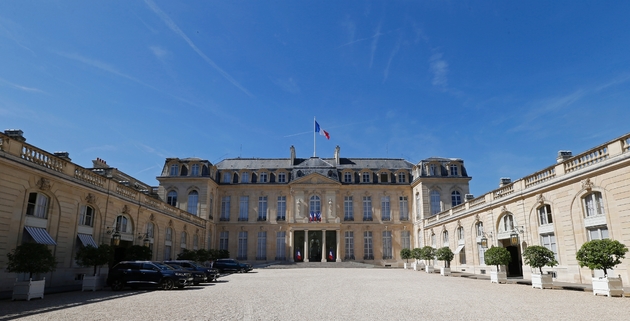 La cour du palais de l'Elysée, le 5 juillet 2019