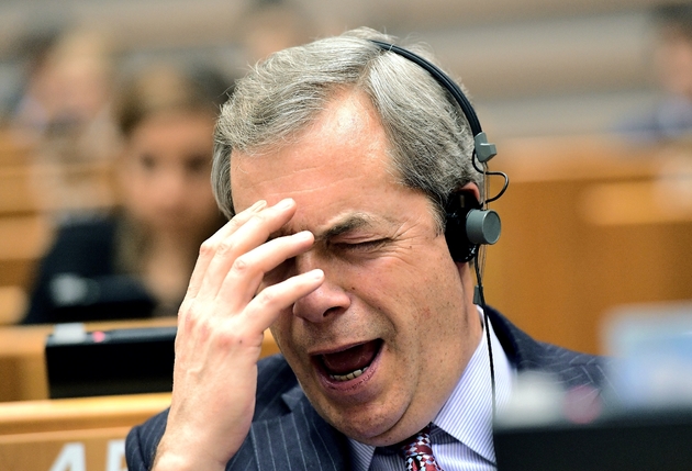 Le député européen et euroseptique Nigel Farage, le 1 février à Bruxelles 