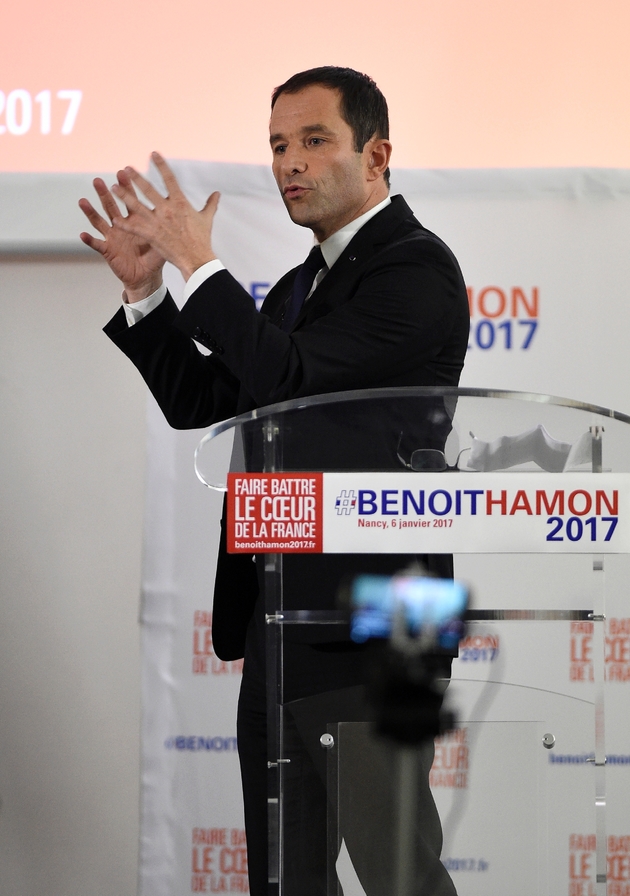 Benoît Hamon en meeting à Nancy, le 6 janvier 2017