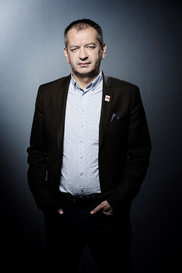 Pascal Pavageau, successeur de Jean-Claude Mailly à la tête de FO, à Paris le 4 avril 2018