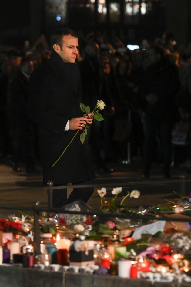 Le président français Emmanuel Macron à Strasbourg, le 14 décembre 2018