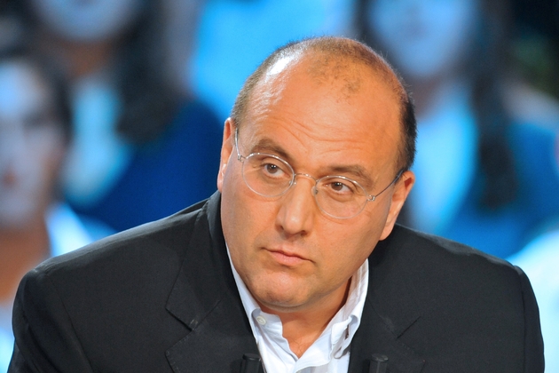 Julien Dray (PS), sur le plateau d'une émission de Canal+, le 9 septembre 2009 à Paris