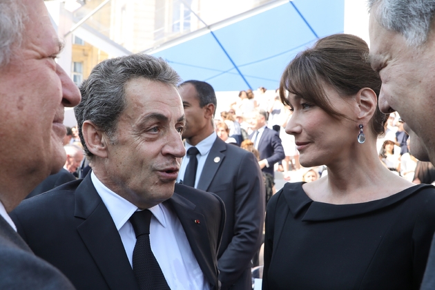 Nicolas Sarkozy et Carla Bruni lors de l'hommage à Simone Veil au Panthéon le 1er juillet 2018