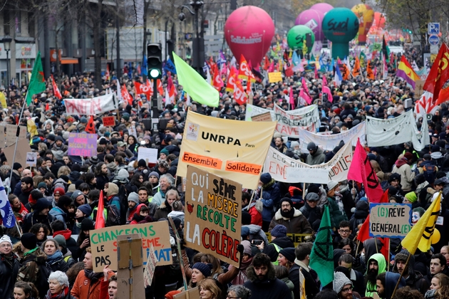 Manifestation contre la réforme des retraites, le 5 décembre 2019 à Paris