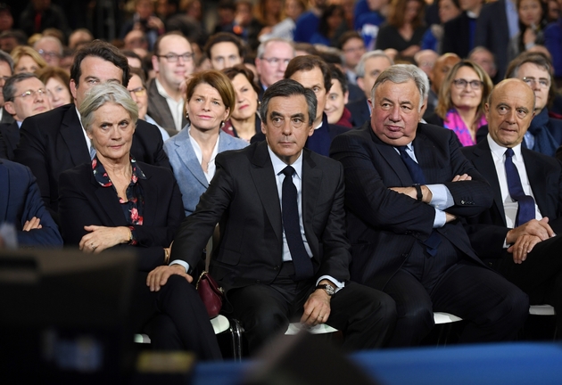 Penelope et François Fillon lors d'un meeting de campagne à La Villette, dans le nord de Paris, le 29 janvier 2017