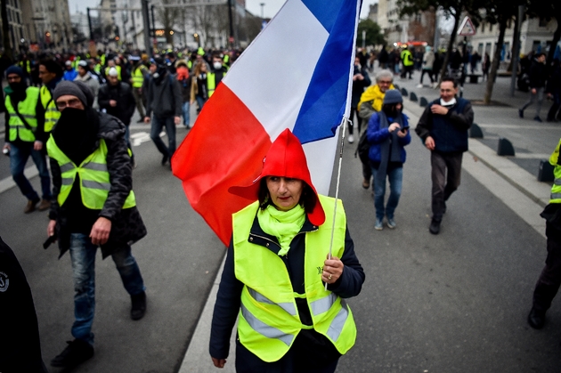 Une manifestante des 