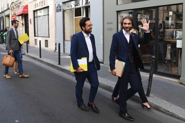 Le candidat à l'investiture LREM pour la mairie de Paris Cédric Villani au siège de LREM le 9 juillet 2019