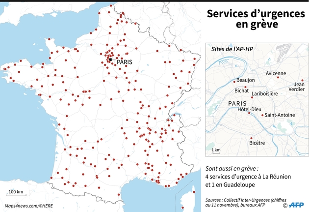 Services d'urgences en grève