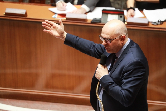 Le secrétaire d'Etat aux retraites Laurent Pietraszewski au cours de l'examen à l'Assemblée de la réforme des retraites le 24 février 2020