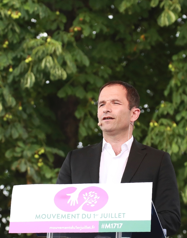 Benoît Hamon lors du lancement de son mouvement le 1er juillet 2017 à Paris