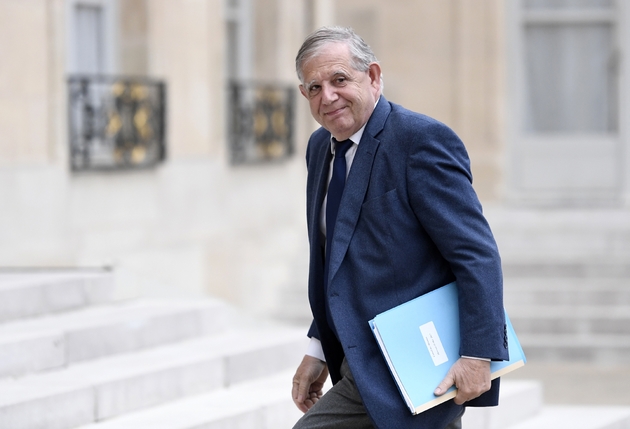 Le ministre de l'Agriculture Jacques Mézard, arrivant à l'Élysée pour participer à un Conseil des ministres, le 24 mai 2017