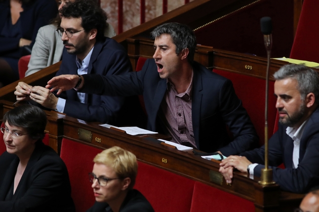 François Ruffin, député La France insoulmise (LFI) lors des débats de l'Assemblée nationale, à Paris, qui se sont conclus mardi 28 mai 2019 par l'adoption en 1ère lecture du projet de loi sur la fonction publique.